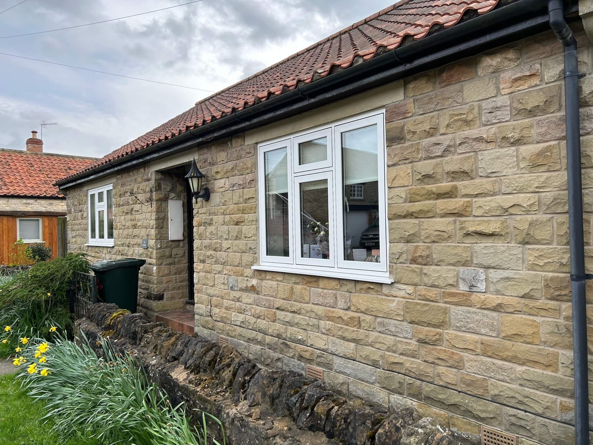 New Flush Sash Windows supplied for a cottage, In White Foiled colour and Graf Welds.