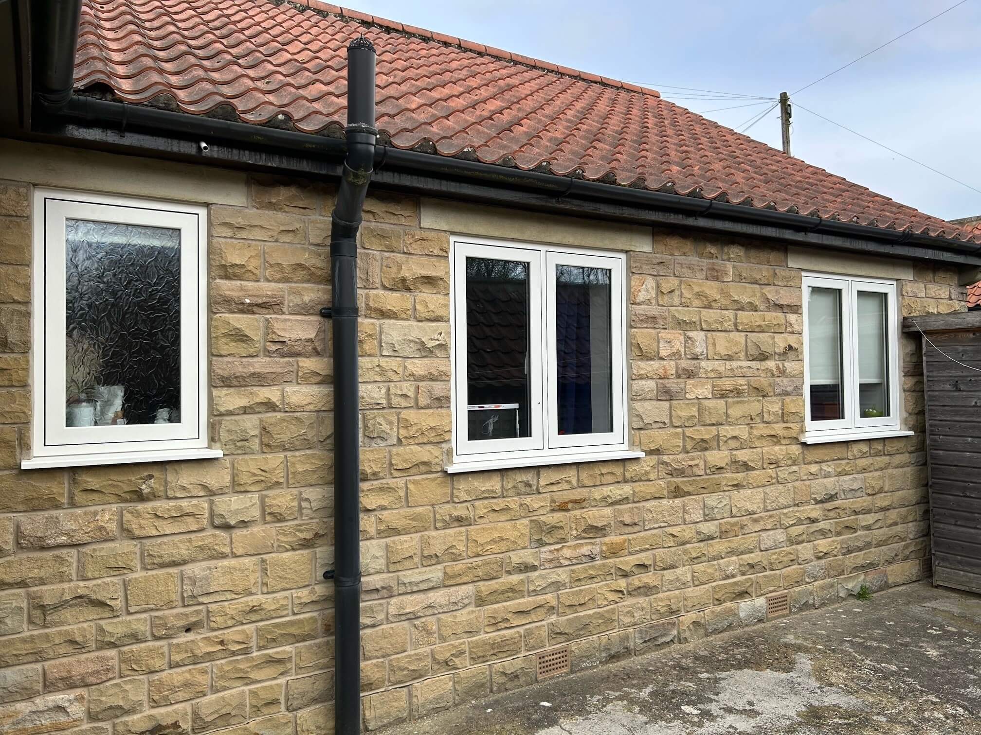 New Flush Sash Windows In White Foiled colour and Graf Welds.